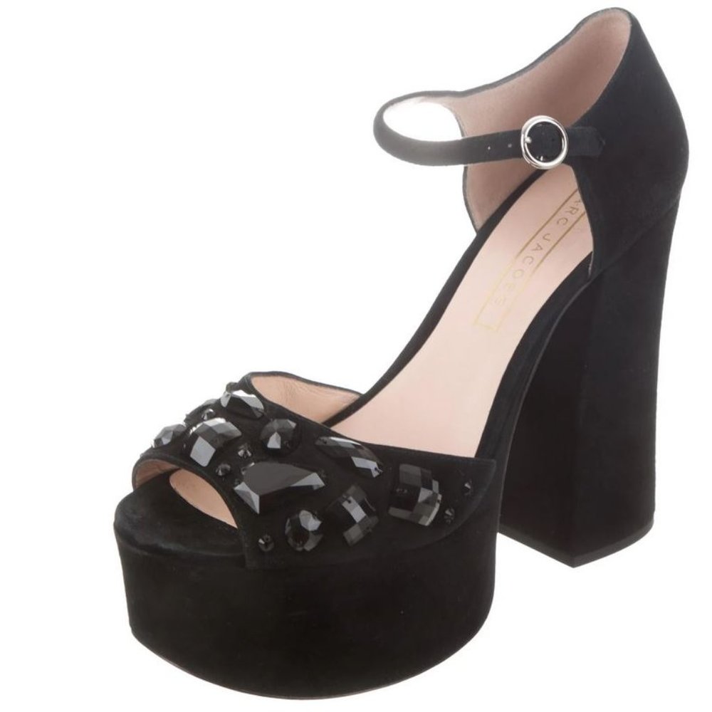 Marc Jacobs suede, jeweled, platforms. Size 10/40 Authentic